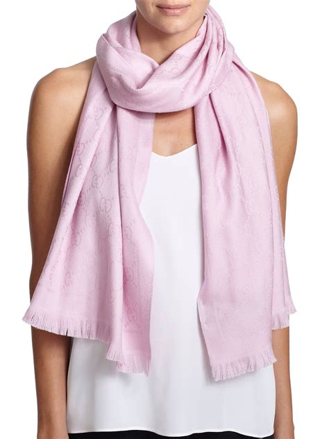 Gucci scarf women pink